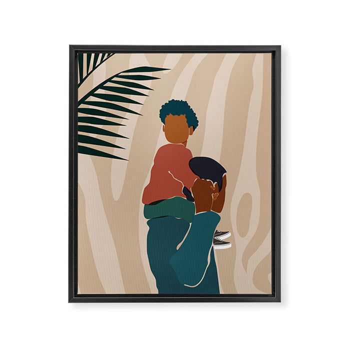 Black Dads Matter Framed Canvas Print Gallery Image 1