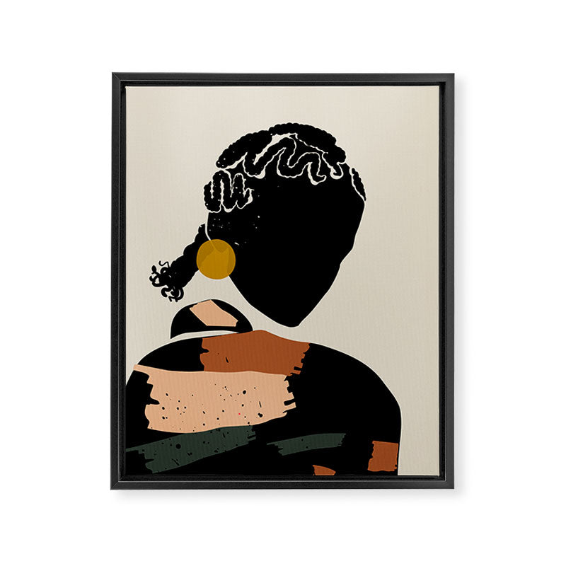 Black Hair No. 12 Framed Canvas Print Gallery Image 6