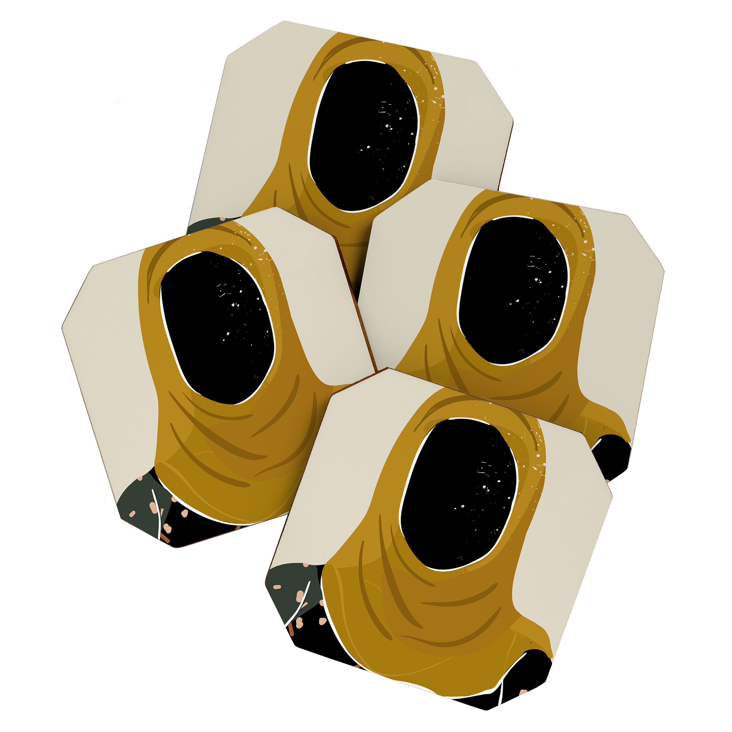 Black Hair No. 13 Coaster Gallery Image 1