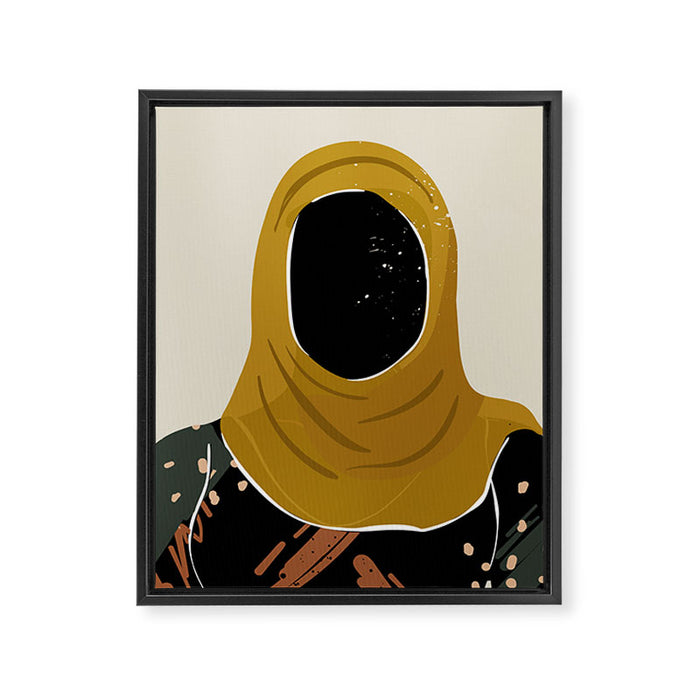 Black Hair No. 13 Framed Canvas Print Gallery Image 1
