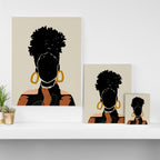 Black Hair No. 14 Canvas Print Gallery Image 3