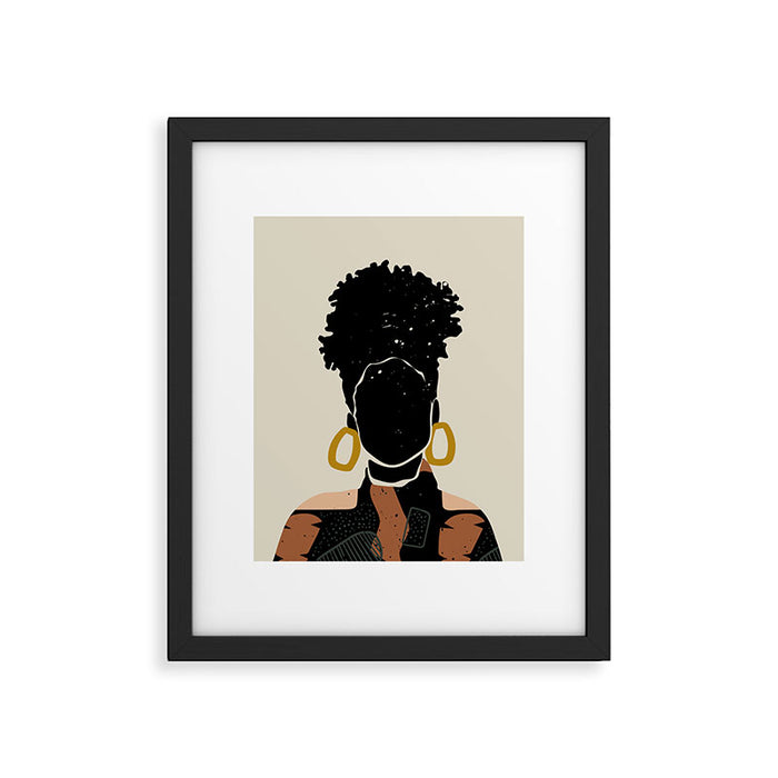 Black Hair No. 14 Framed Art Print Gallery Image 1