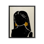 Black Hair No. 3 Framed Canvas Print Gallery Image 6