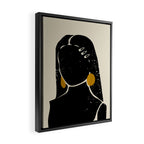 Black Hair No. 3 Framed Canvas Print Gallery Image 2
