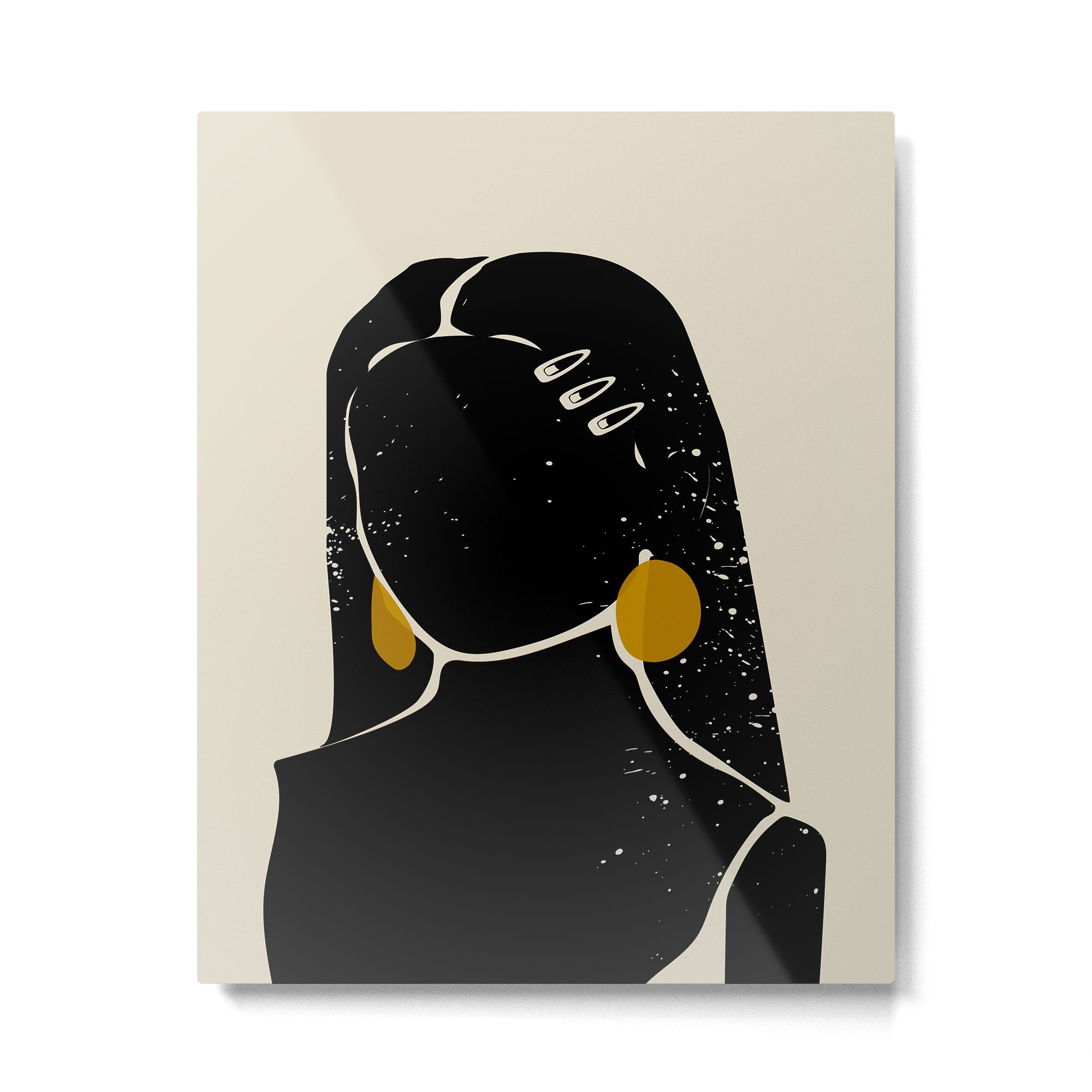 Black Hair No. 3 Metal Print Gallery Image 4