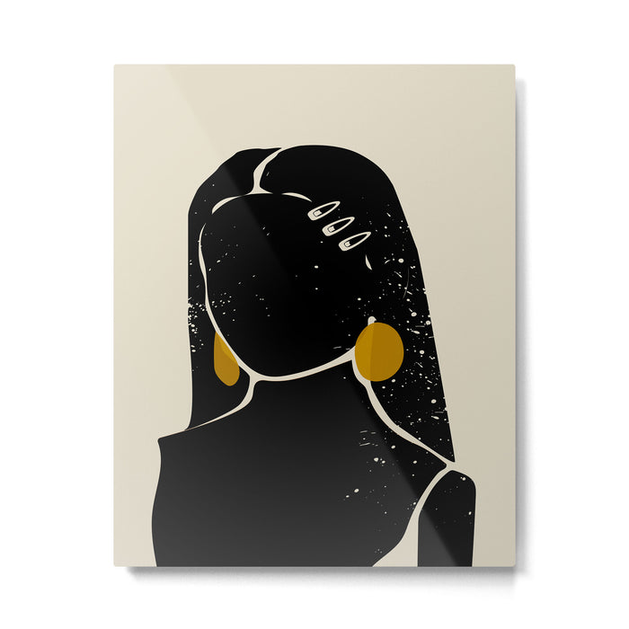 Black Hair No. 3 Metal Print Gallery Image 1