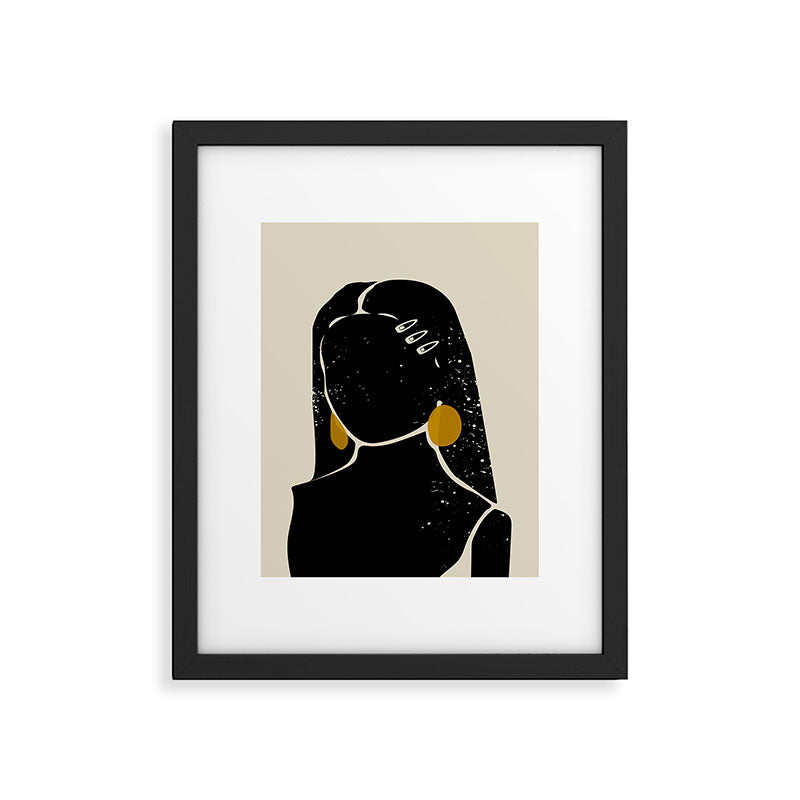 Black Hair No. 3 Framed Art Print Gallery Image 4