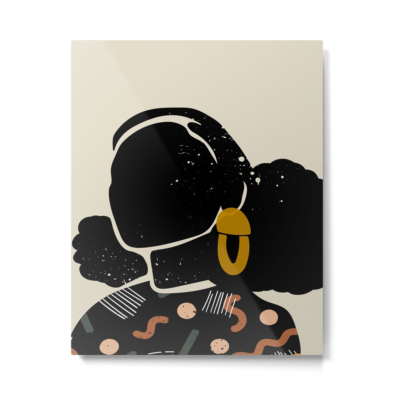 Black Hair No. 4 Metal Print Gallery Image 4