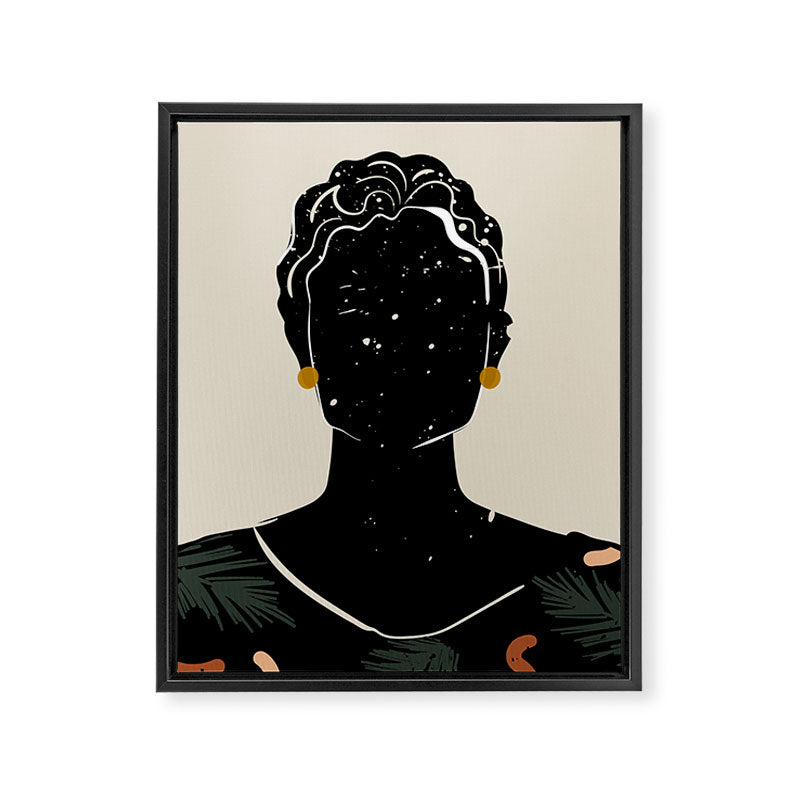 Black Hair No. 5 Framed Canvas Print Gallery Image 6