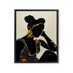 Black Hair No. 6 Framed Canvas Print Gallery Image 6