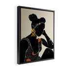 Black Hair No. 6 Framed Canvas Print Gallery Image 2