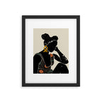 Black Hair No. 6 Framed Art Print Gallery Image 5