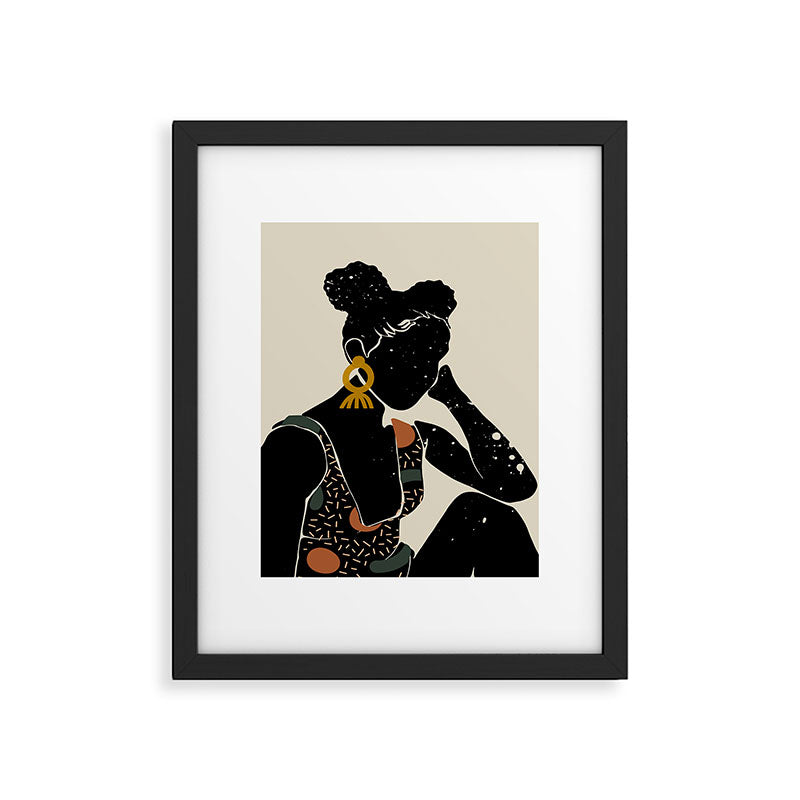 Black Hair No. 6 Framed Art Print Gallery Image 5