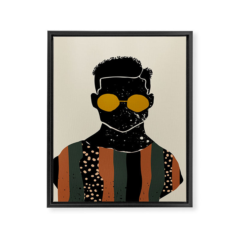 Black Hair No. 7 Framed Canvas Print Gallery Image 6