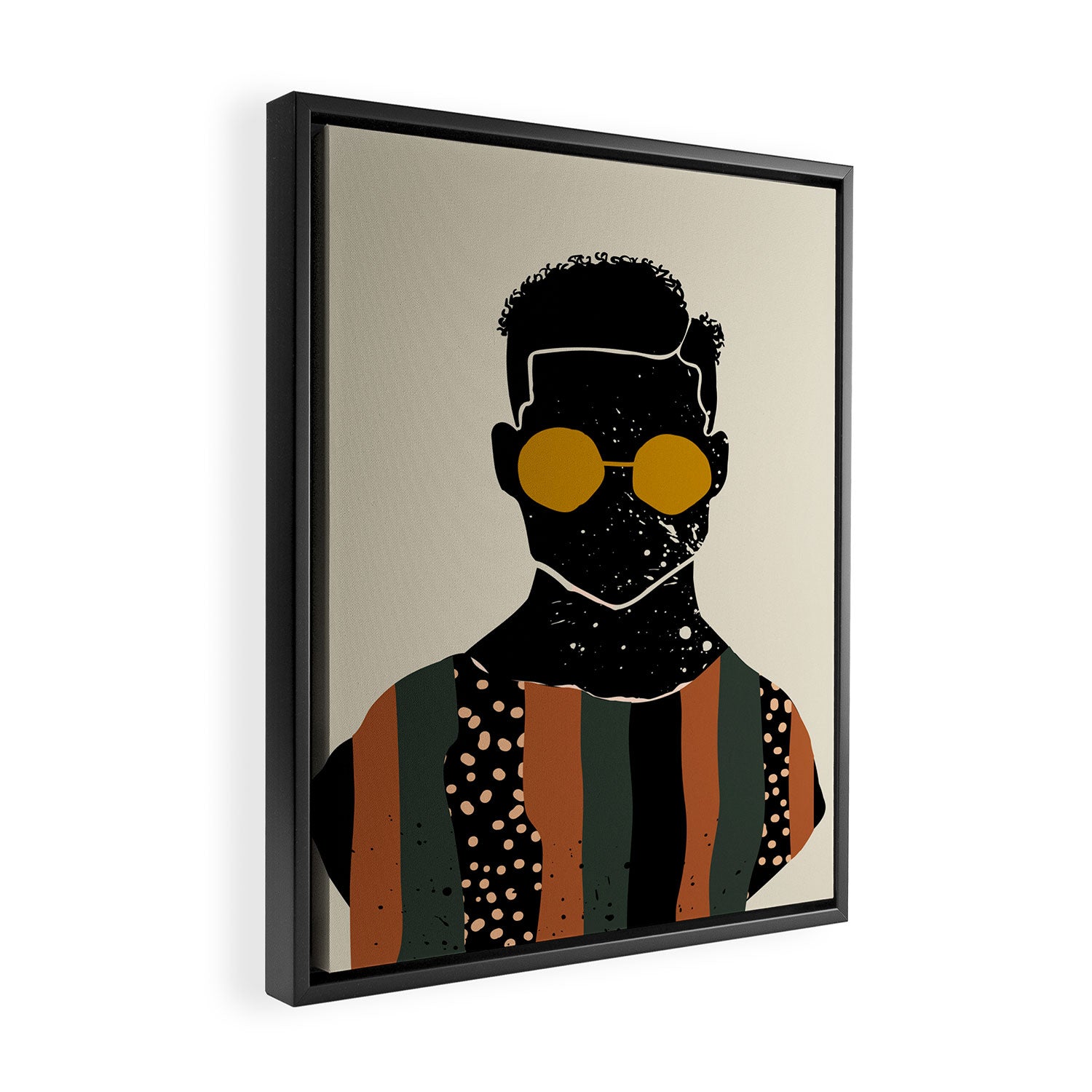 Black Hair No. 7 Framed Canvas Print Gallery Image 2