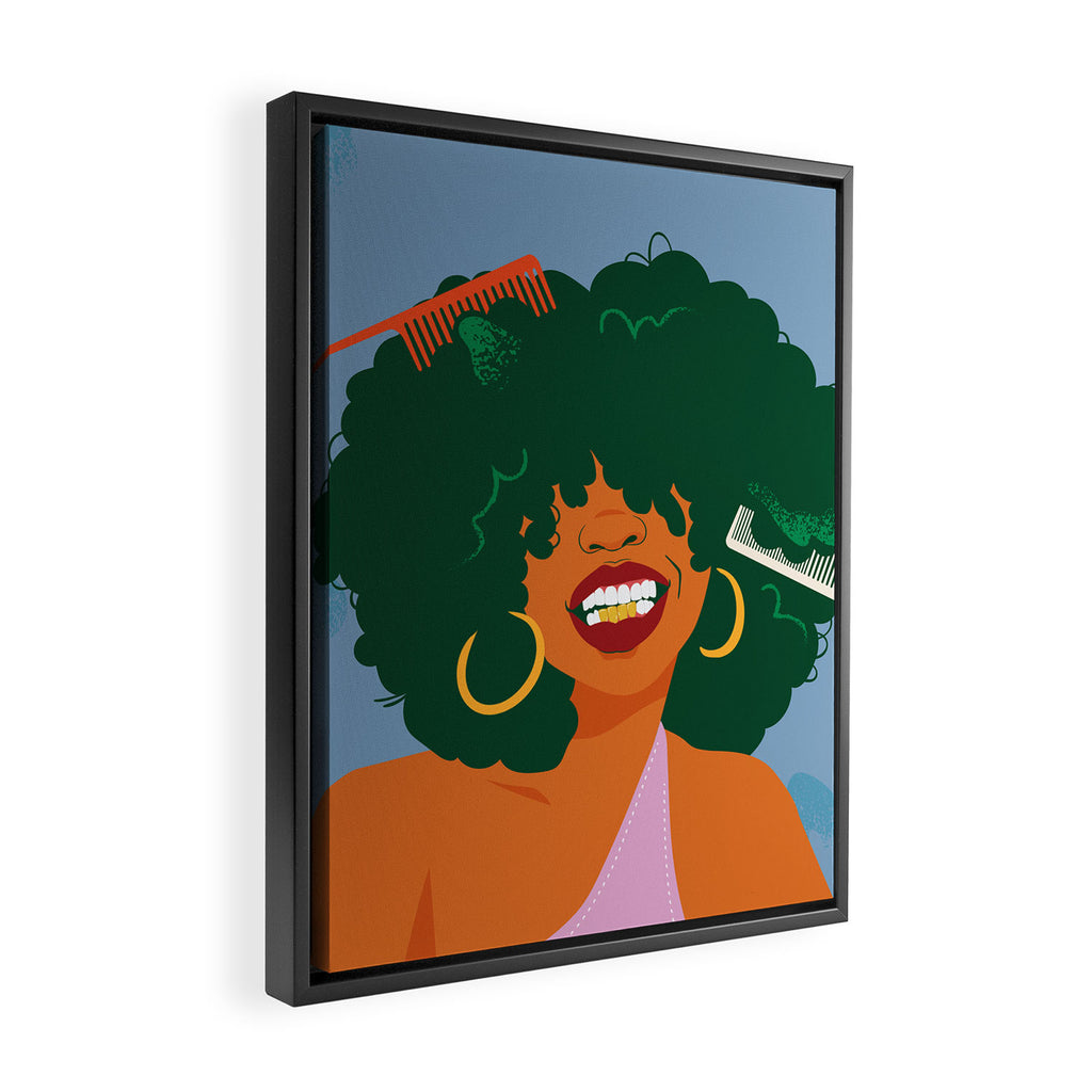 Gold Teeth Shorty Framed Canvas Print Gallery Image 2