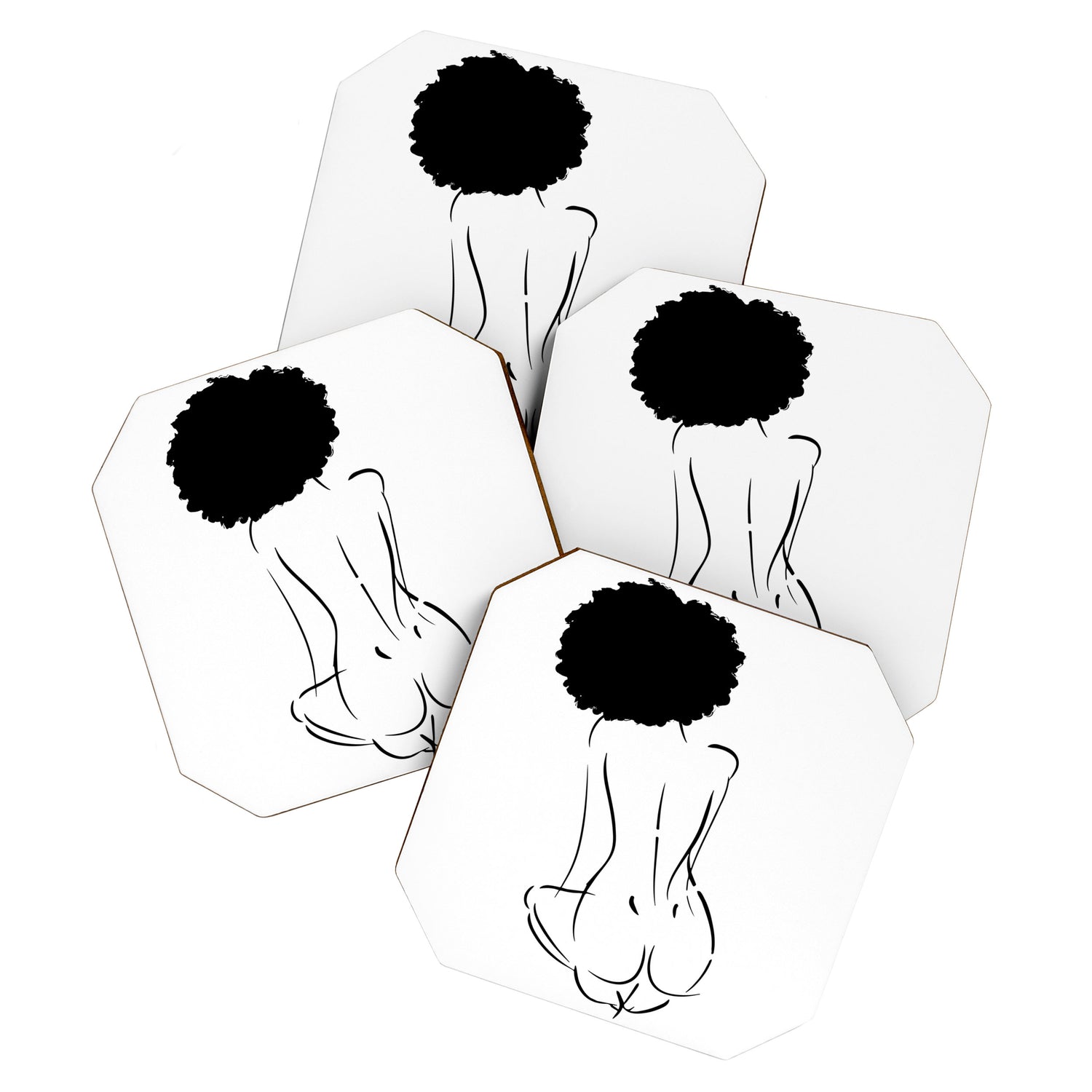 Nude in Black No. 2 Coaster Gallery Image 1