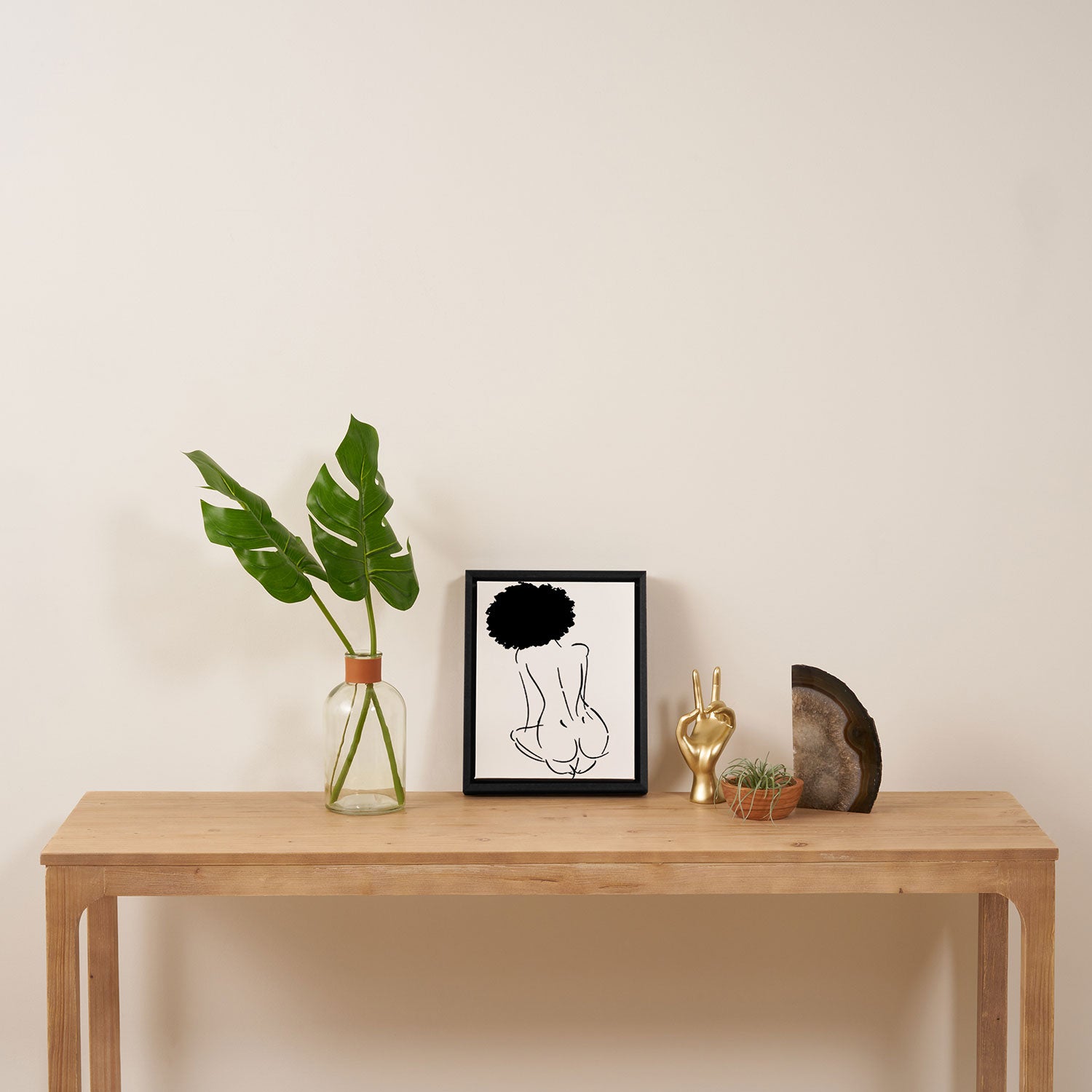 Nude in Black No. 2 Framed Canvas Print Gallery Image 4