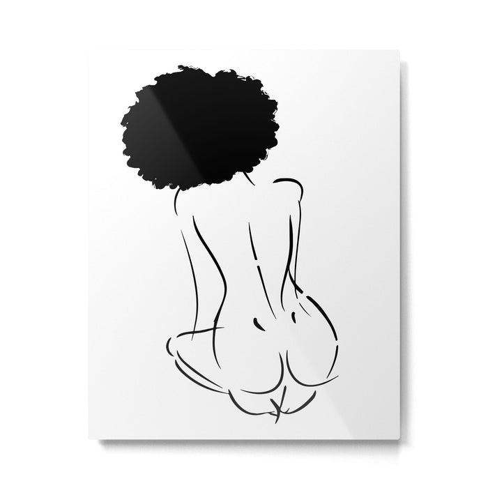 Nude in Black No. 2 Metal Print Gallery Image 1