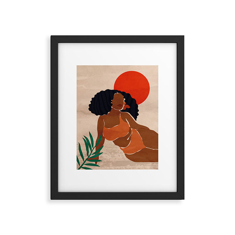 Red Sun Framed Art Print Gallery Image 1