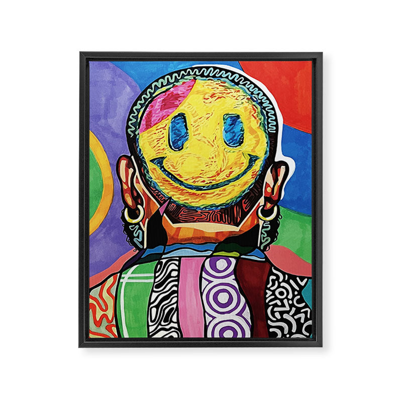 Smiley Framed Canvas Print Gallery Image 3