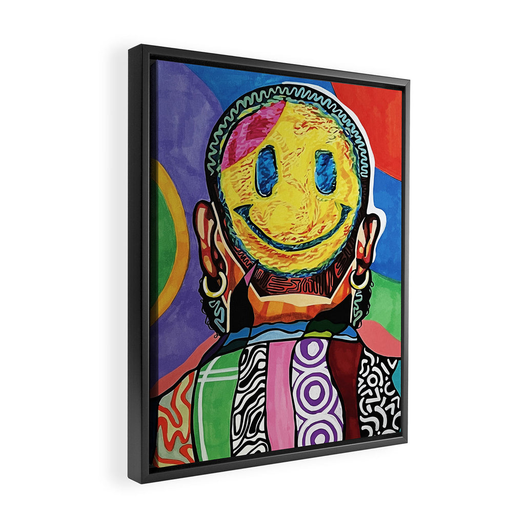 Smiley Framed Canvas Print Gallery Image 2