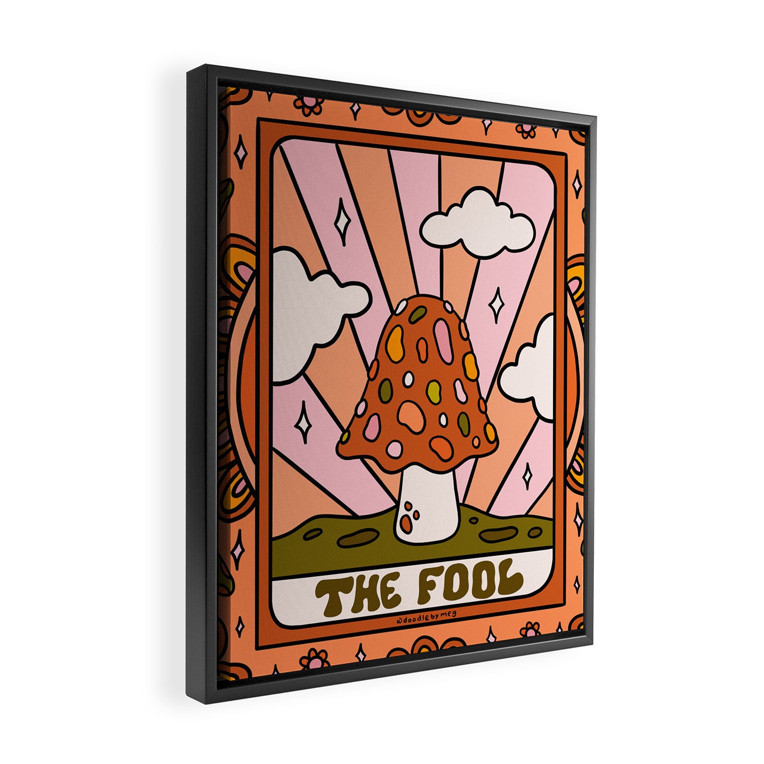0. The Fool Mushroom Framed Canvas Print Gallery Image 2