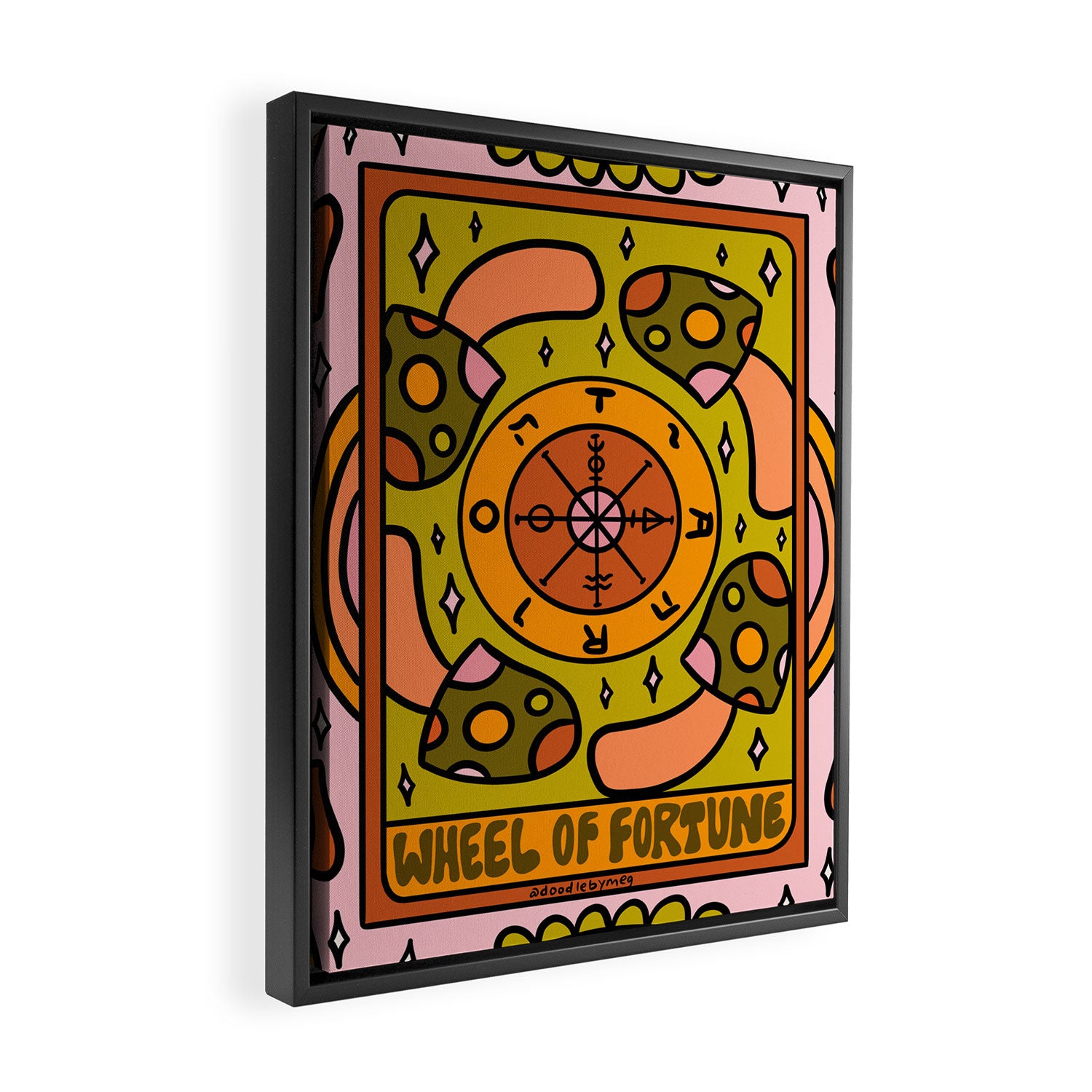 10. Wheel of Fortune Mushroom Framed Canvas Print Gallery Image 2