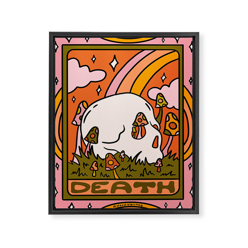 13. Death Tarot Mushroom Framed Canvas Print Gallery Image 8