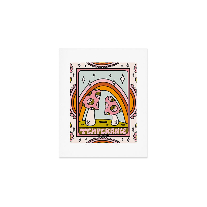 14. Temperance Tarot Mushroom Art Print Gallery Image 1