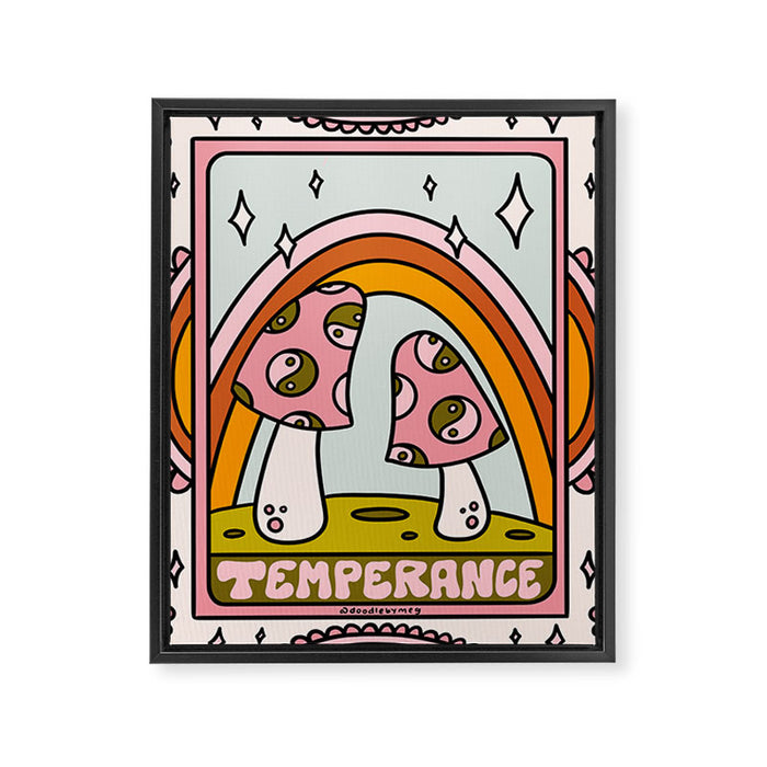 14. Temperance Tarot Mushroom Framed Canvas Print Gallery Image 1