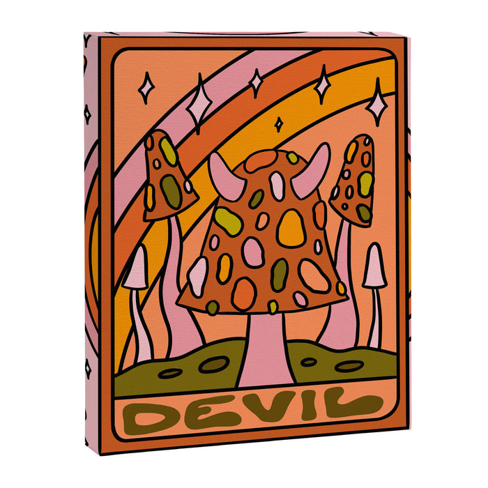 15. Devil Tarot Mushroom Canvas Print Gallery Image 1