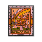 15. Devil Tarot Mushroom Framed Canvas Print Gallery Image 8