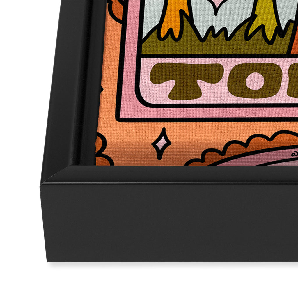 16. Tower Tarot Mushroom Framed Canvas Print Gallery Image 3
