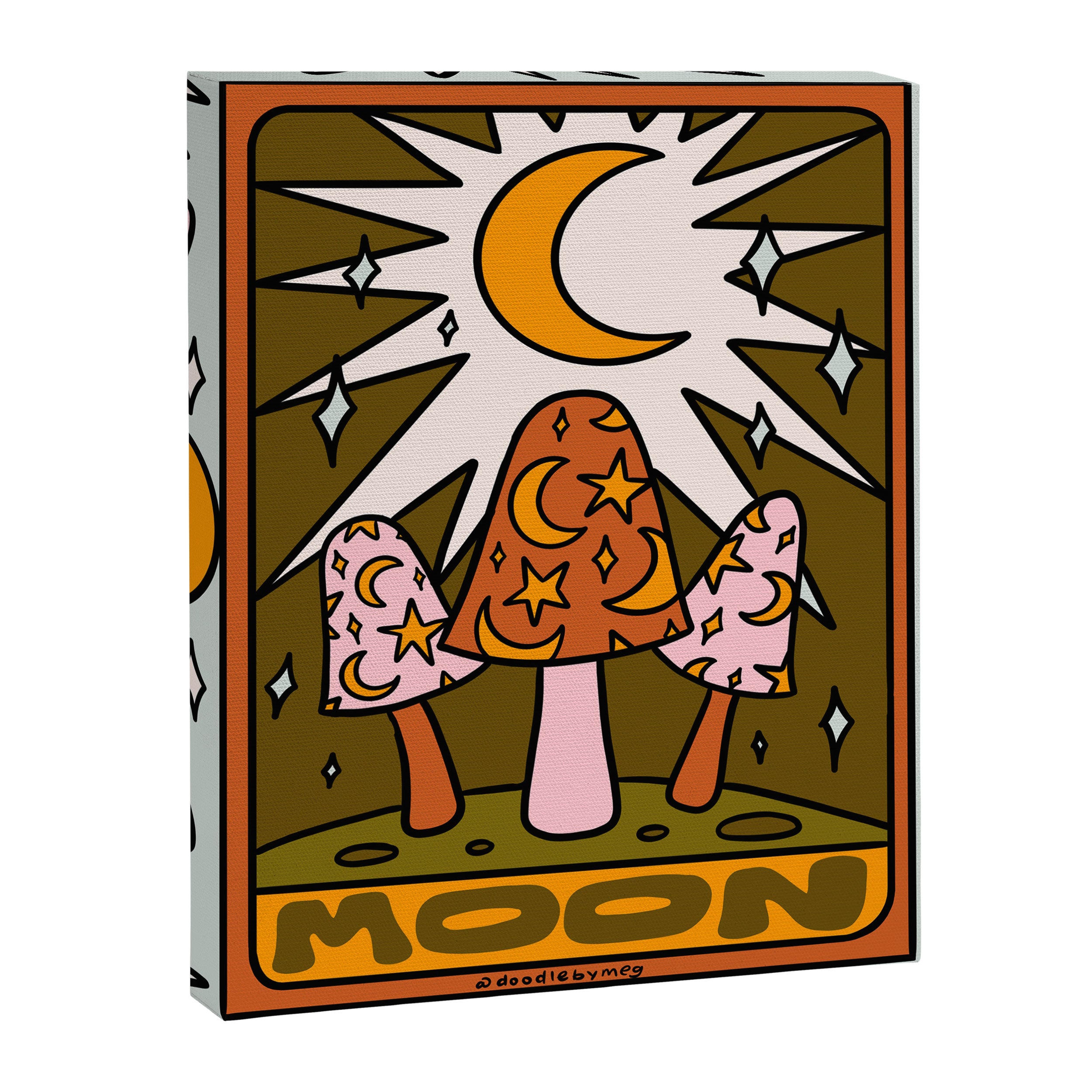 18. Moon Tarot Mushroom Canvas Print Gallery Image 8