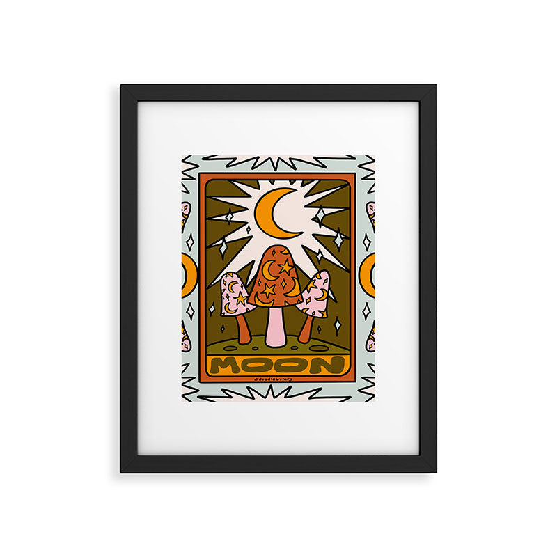 18. Moon Tarot Mushroom Framed Art Print Gallery Image 6
