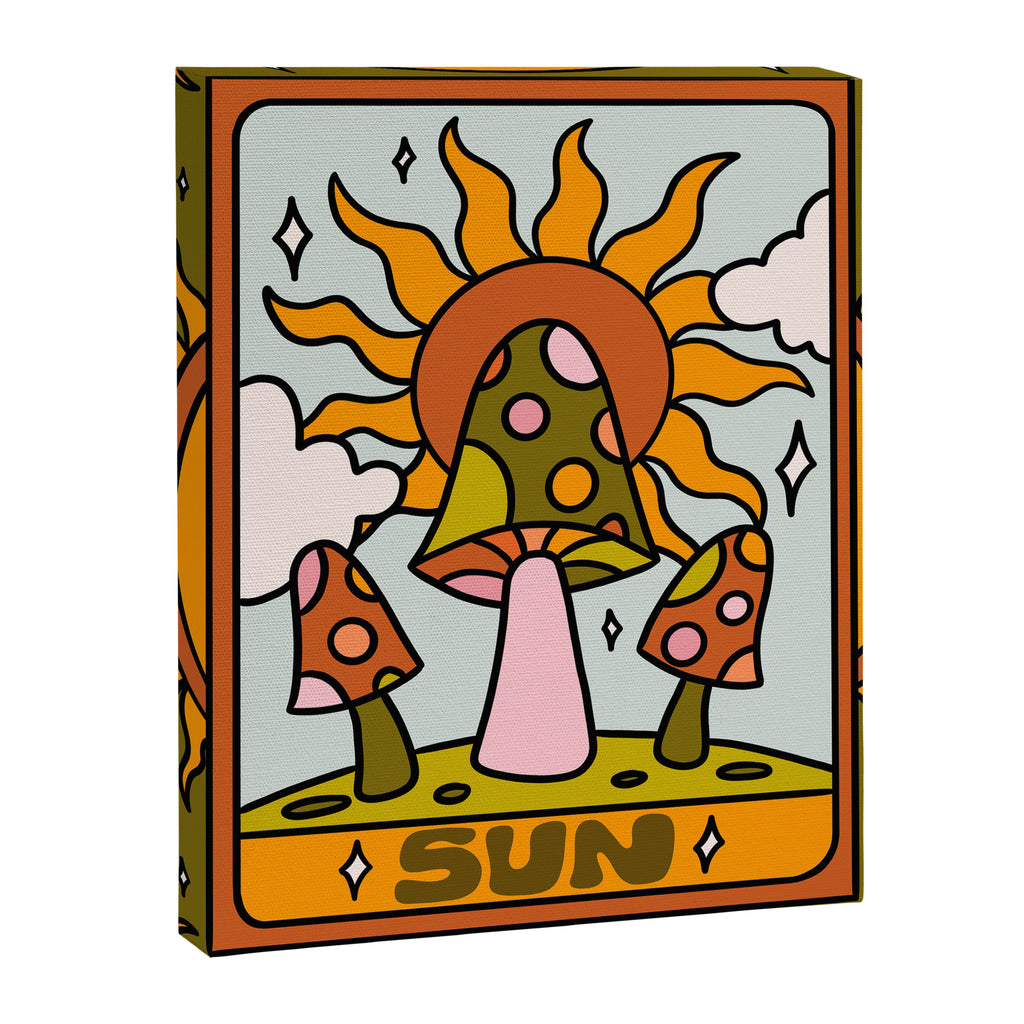 19. Sun Tarot Mushroom Canvas Print Gallery Image 8