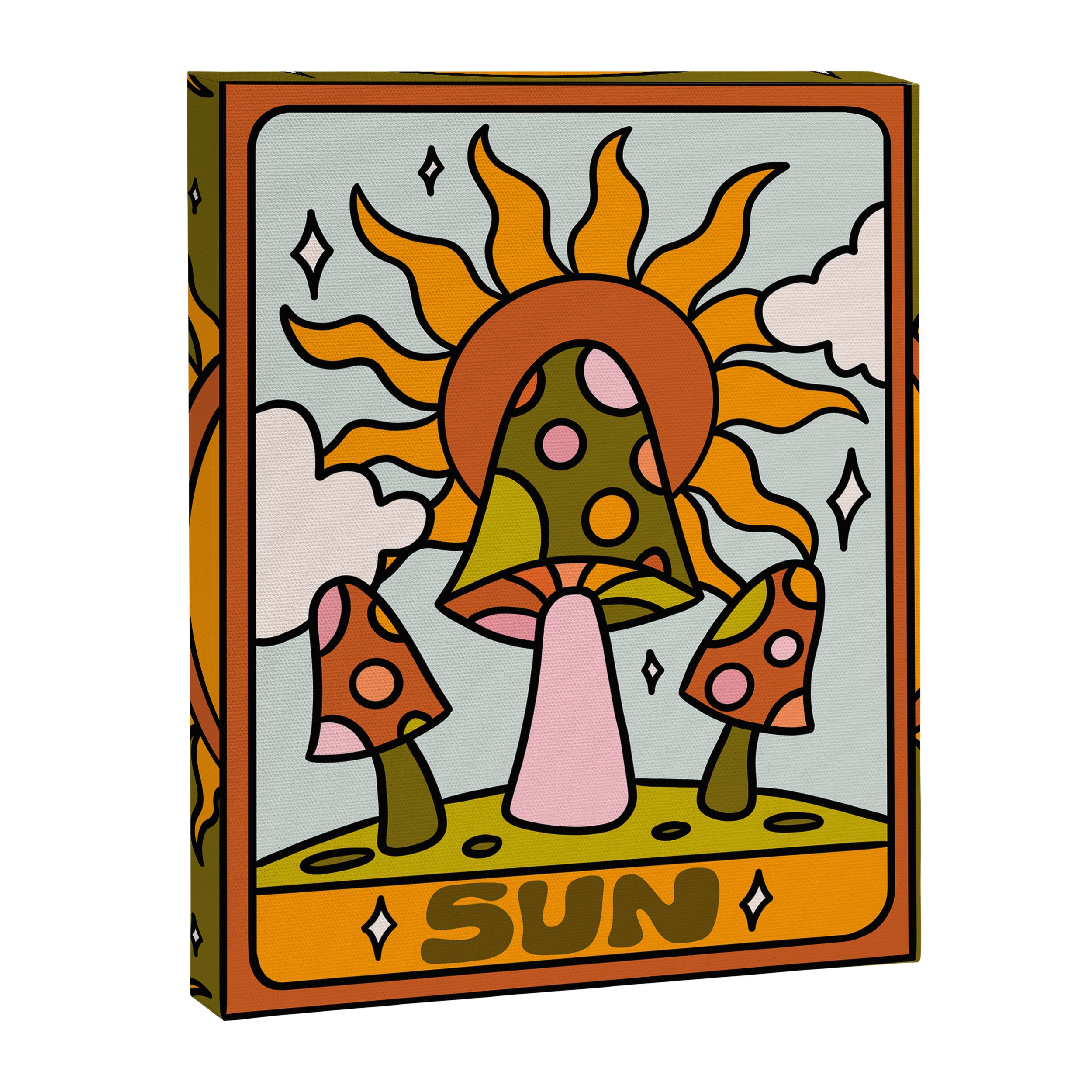 19. Sun Tarot Mushroom Canvas Print Gallery Image 8