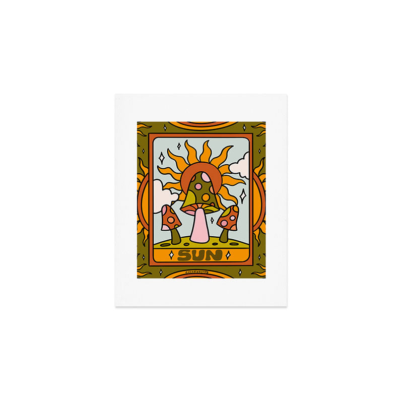 19. Sun Tarot Mushroom Art Print Gallery Image 1