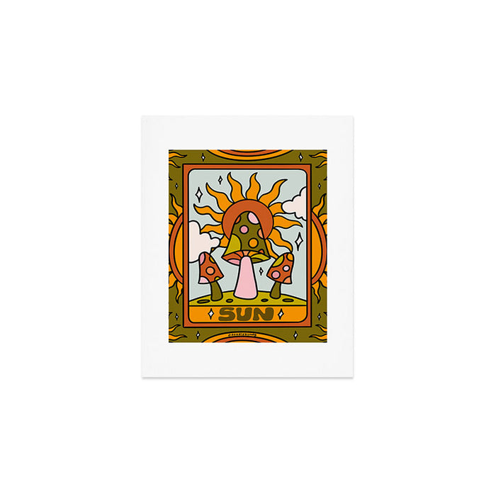19. Sun Tarot Mushroom Art Print Gallery Image 1