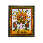 19. Sun Tarot Mushroom Framed Canvas Print Gallery Image 8