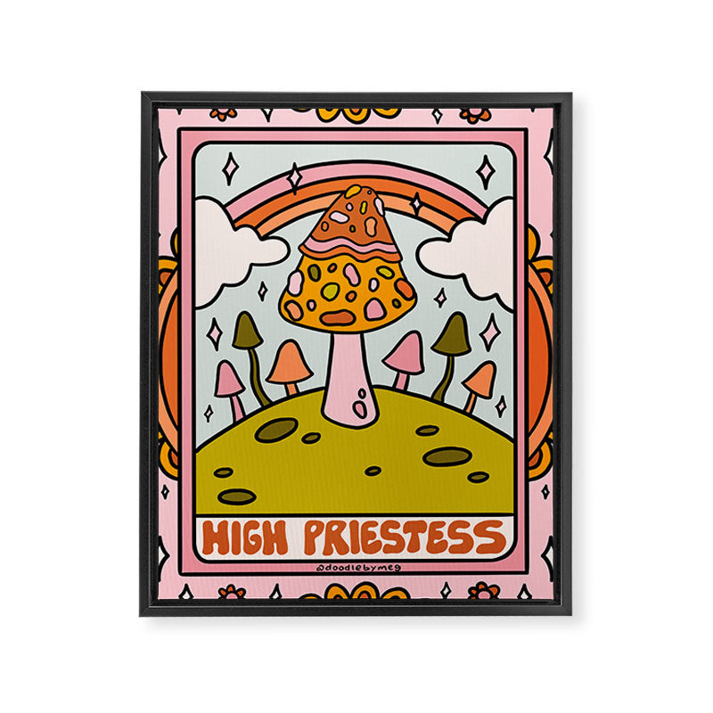 2. High Priestess Mushroom Framed Canvas Print Gallery Image 8