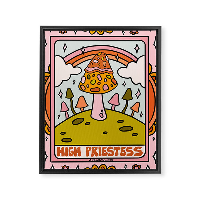 2. High Priestess Mushroom Framed Canvas Print Gallery Image 1