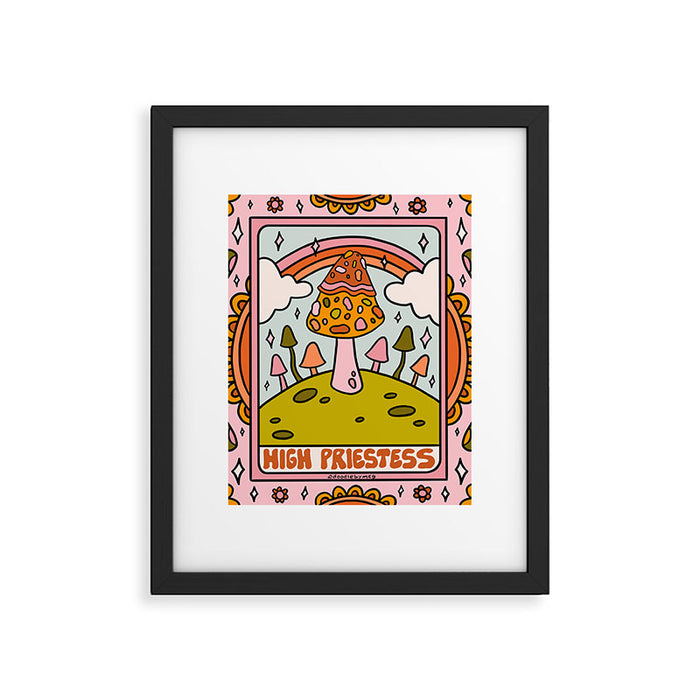 2. High Priestess Mushroom Framed Art Print Gallery Image 1