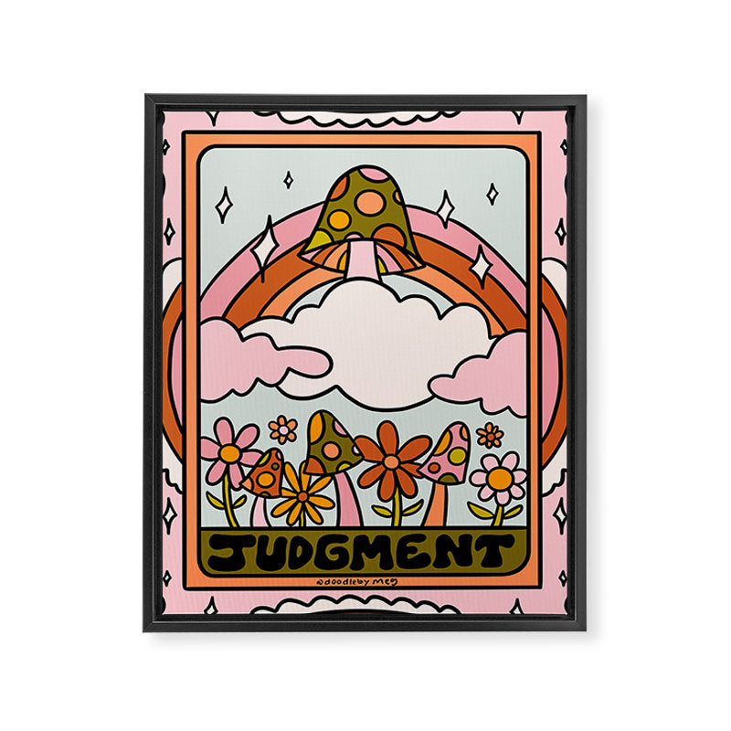 20. Judgment Tarot Mushroom Framed Canvas Print Gallery Image 8