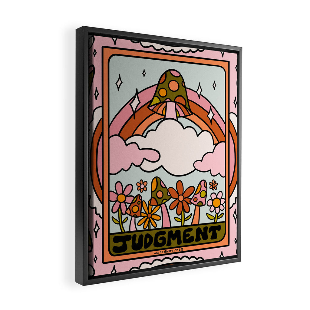 20. Judgment Tarot Mushroom Framed Canvas Print Gallery Image 2
