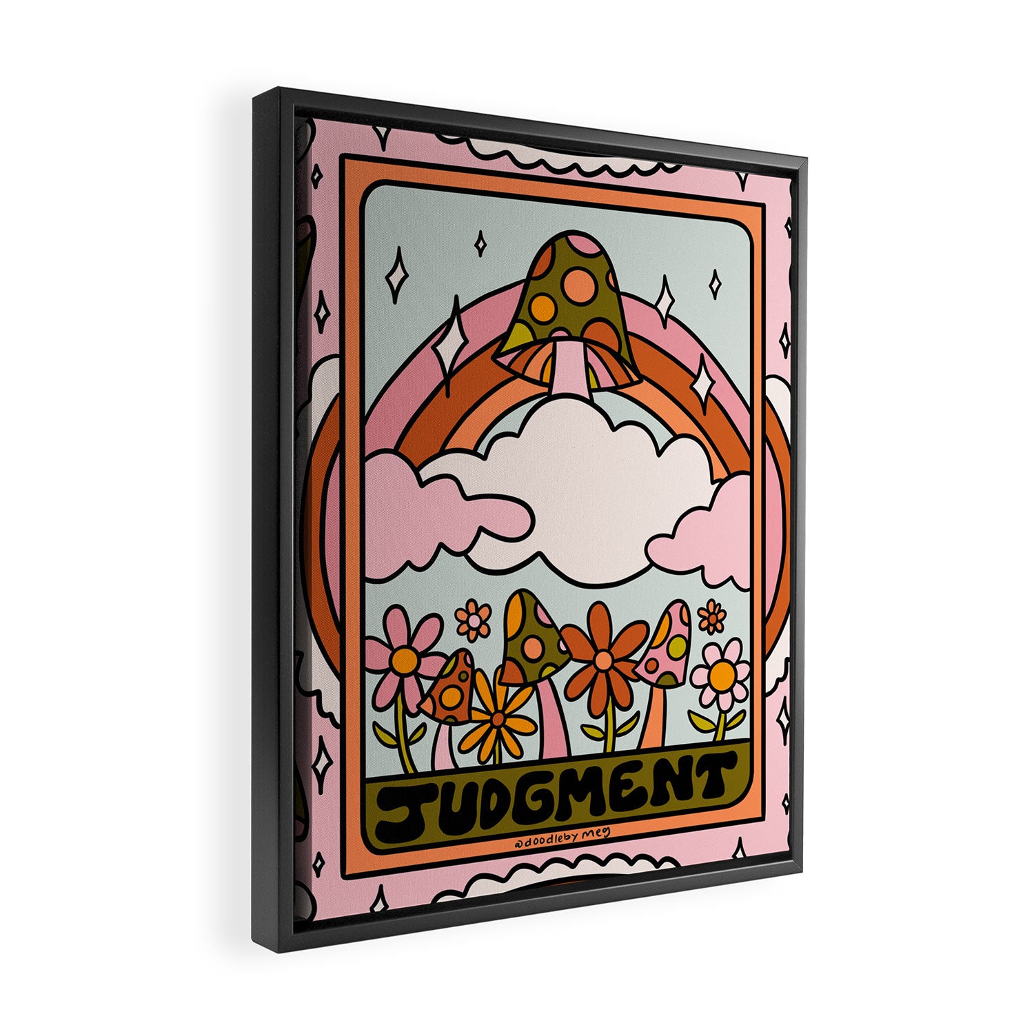 20. Judgment Tarot Mushroom Framed Canvas Print Gallery Image 2