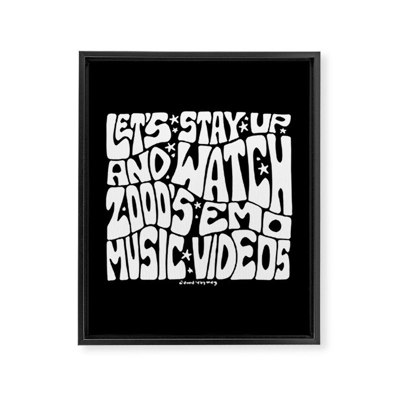2000's Emo Music Video Framed Canvas Print Gallery Image 8