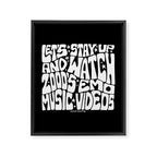2000's Emo Music Video Framed Canvas Print Gallery Image 8