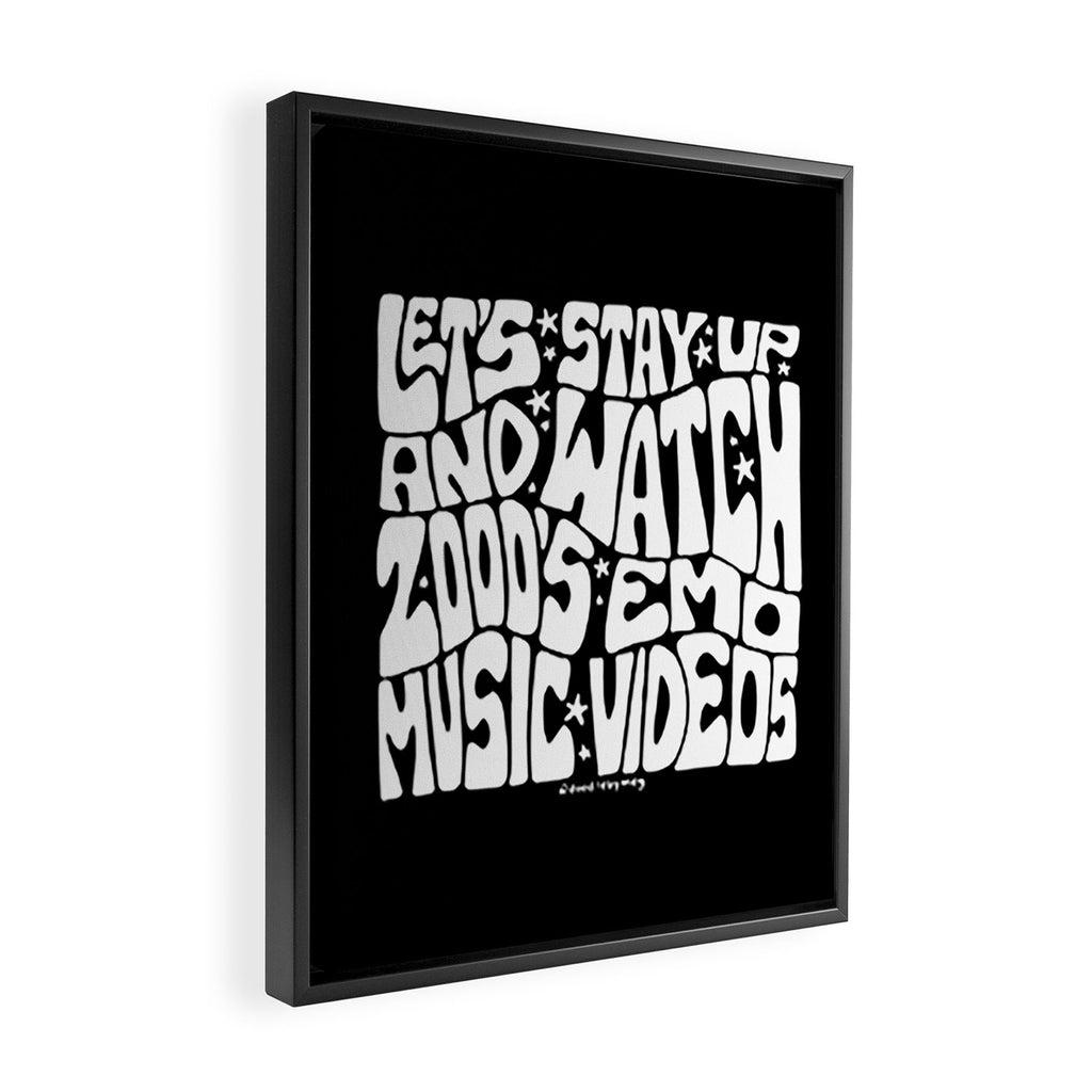 2000's Emo Music Video Framed Canvas Print Gallery Image 2